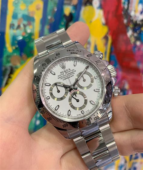 daytona 116520 bianco|Rolex Daytona Ref. 116520 White Dial Full Set from 2008.